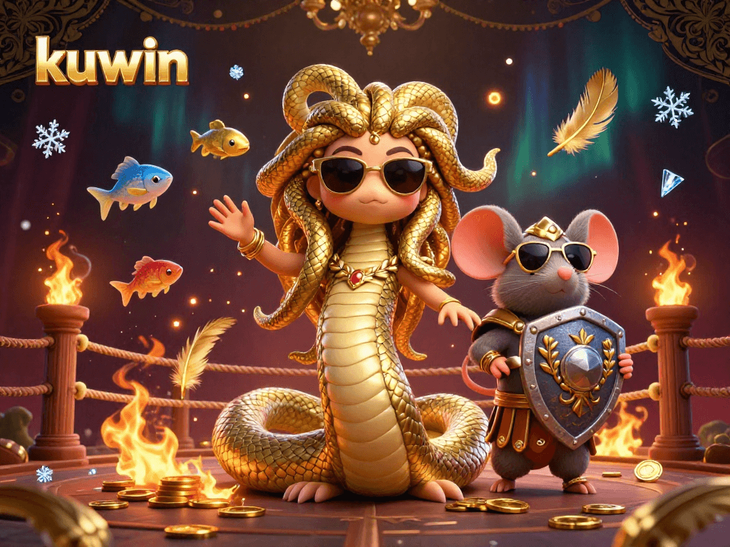 Kuwin players engage in thrilling fish shooting in a vibrant 3D gaming scene.
