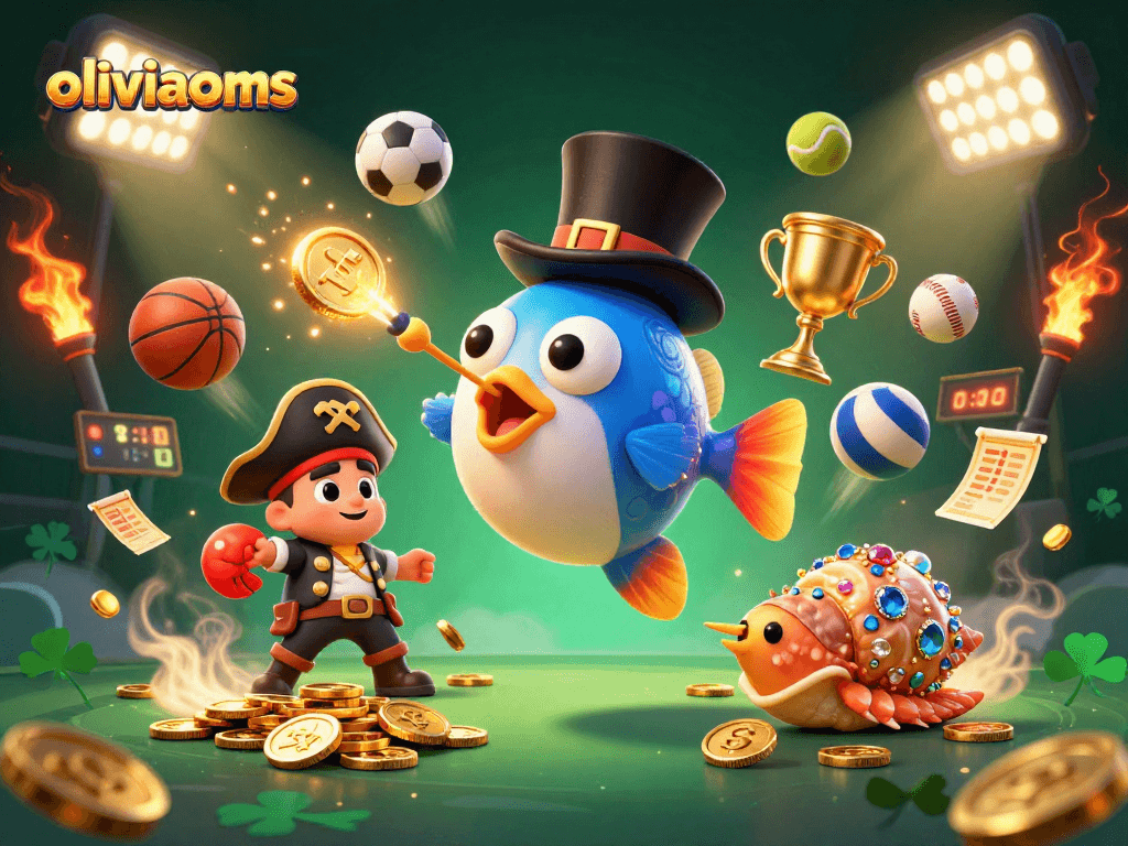 Engage with the dynamic scene of oliviaooms featuring vibrant characters, sports elements, and thrilling casino vibes.