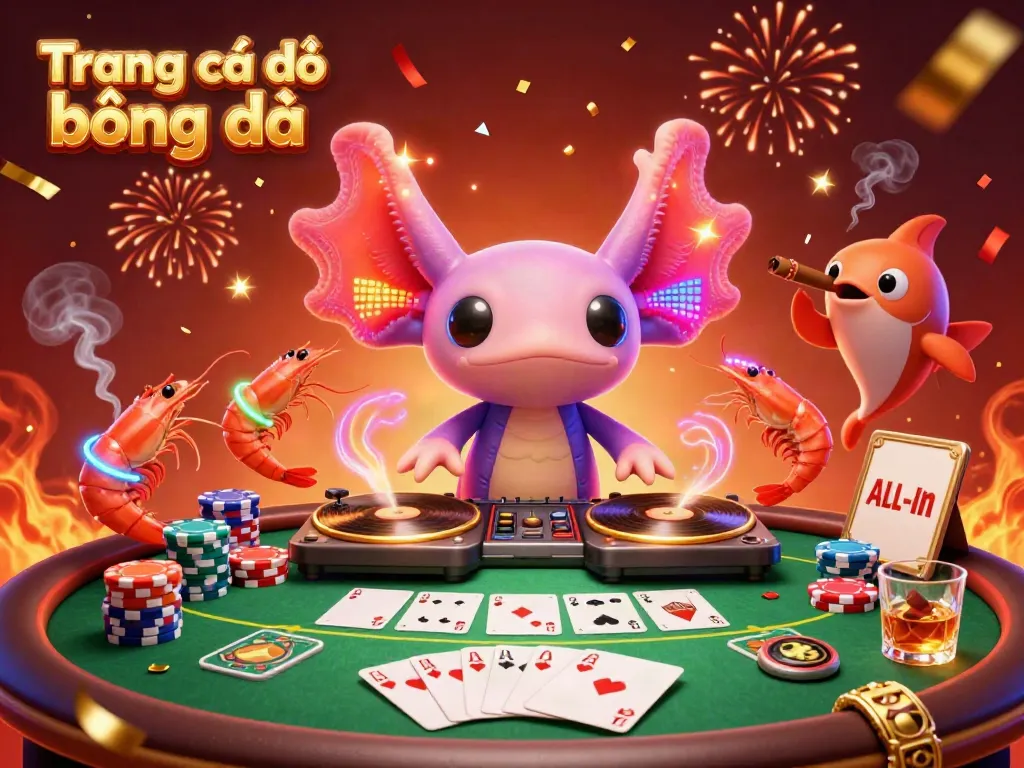 Engage in thrilling betting action on Trang cá độ bóng đá with vibrant casino elements and energetic characters.