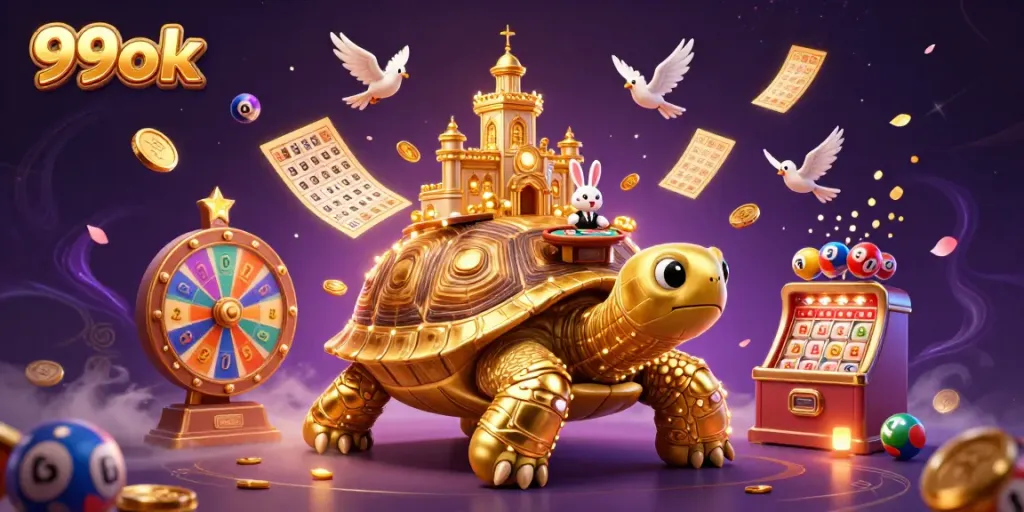 Experience the thrilling world of 99ok, where golden tortoises and vibrant games come alive.