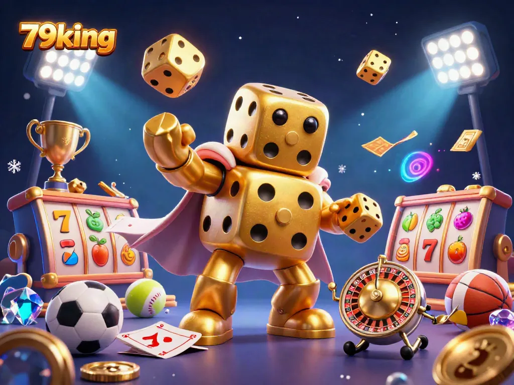 Win big with 79king's dazzling casino atmosphere featuring vibrant games and golden symbols.