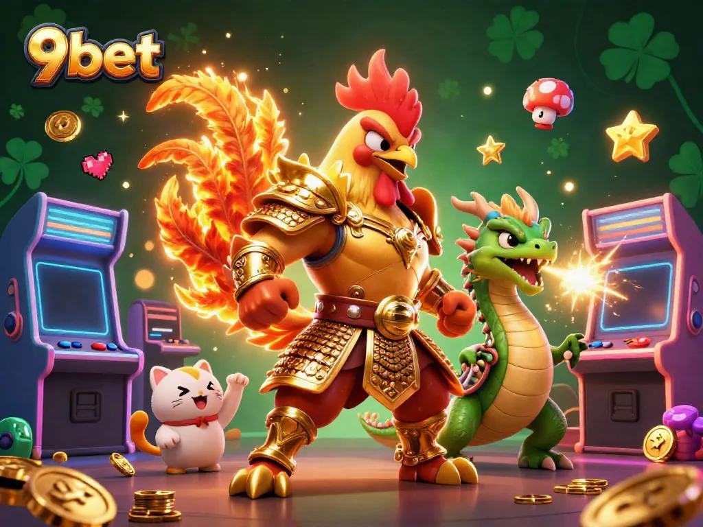 Engage with 9bet's dynamic casino games featuring lively characters and vibrant visuals.