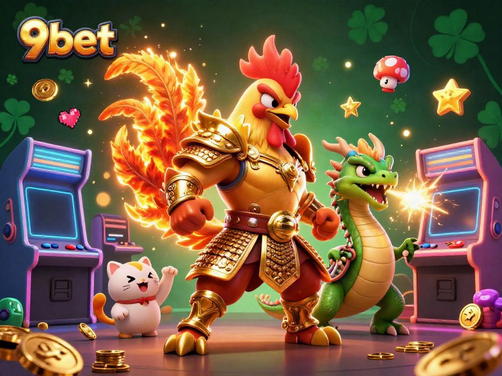Engage with 9bet's dynamic casino games featuring lively characters and vibrant visuals.