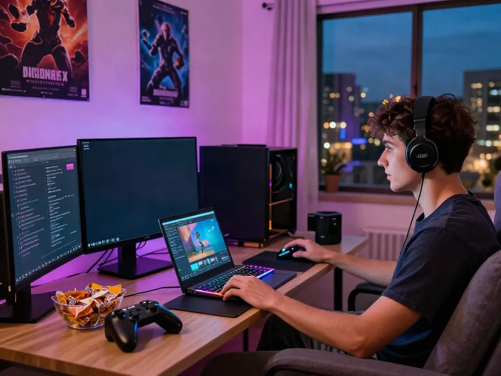 A80 gaming platform featuring a player enjoying an immersive gaming experience at home with vibrant LED lights.