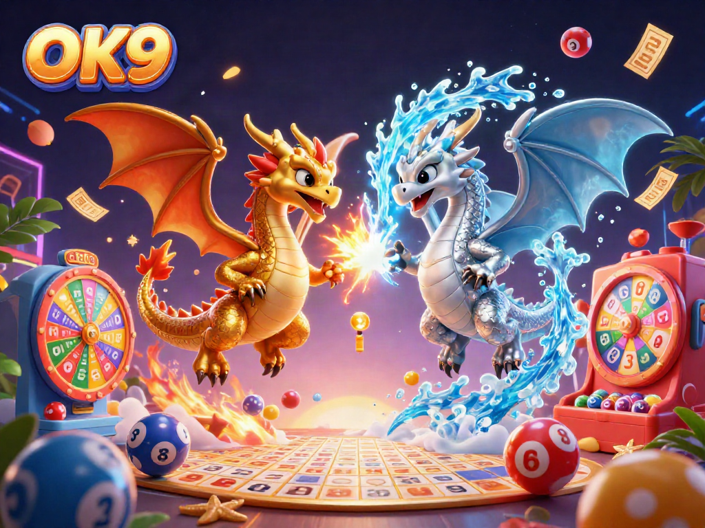 Engage in exciting gaming adventures at OK9 with vibrant dragons and lottery elements!