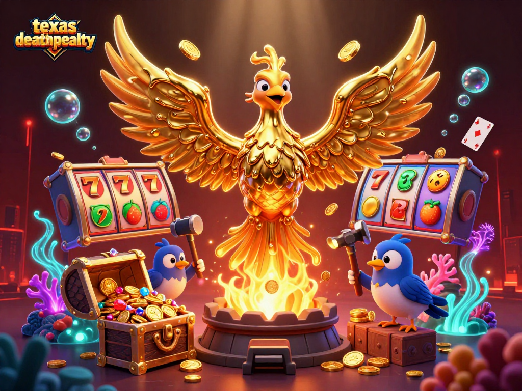 Engage with the thrilling experience of texasdeathpenalty through vibrant slot symbols and dynamic casino elements.