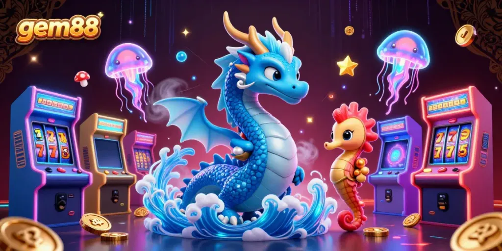 Experience enchanting gaming at gem88 with vibrant characters in an ultra-detailed casino scene.