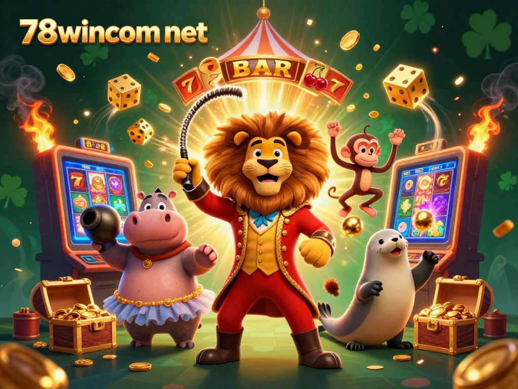 Experience thrilling gameplay at 78wincom net with vibrant characters and slot machines.