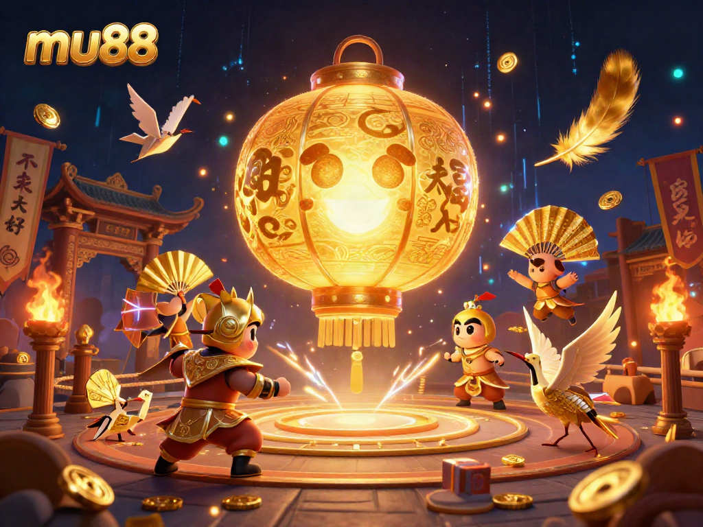 Experience the fun of mu88 with a magical night market casino scene featuring vibrant characters.