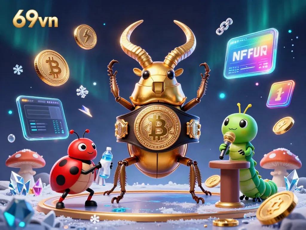 Engage with the thrilling experience of 69vn casino gaming showcased in a vibrant 3D illustration.