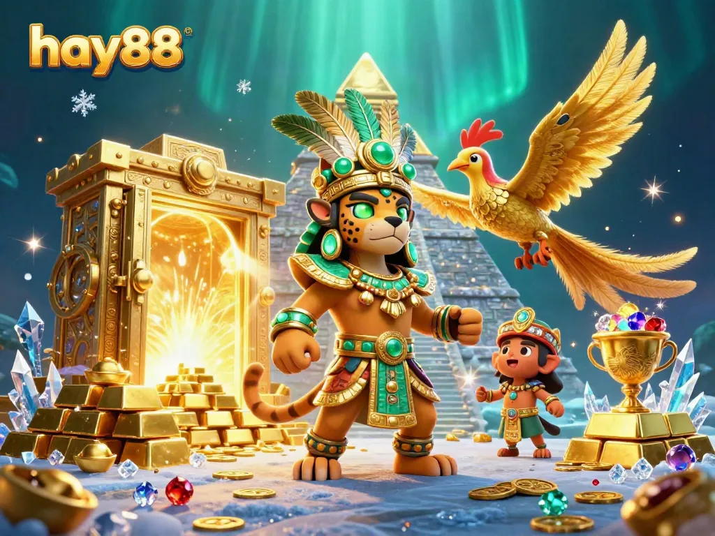 Experience the thrill of hay88 with vibrant casino elements and characters in a dazzling, dynamic scene.