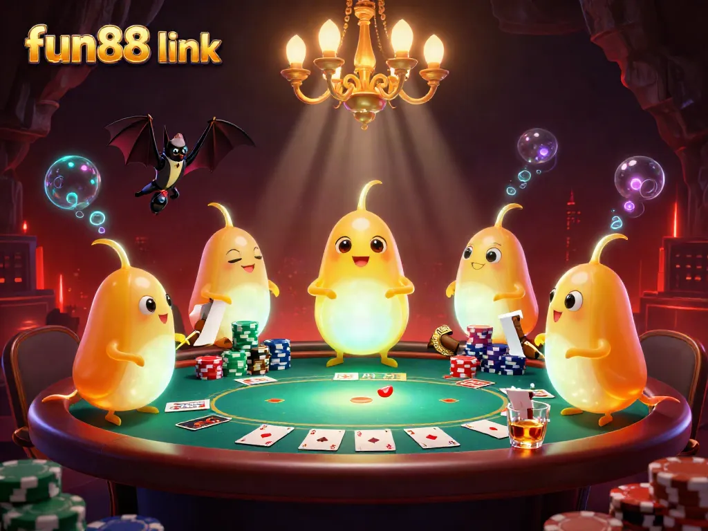 Play thrilling games at Fun88 link, where glowworms light up a vibrant casino scene.