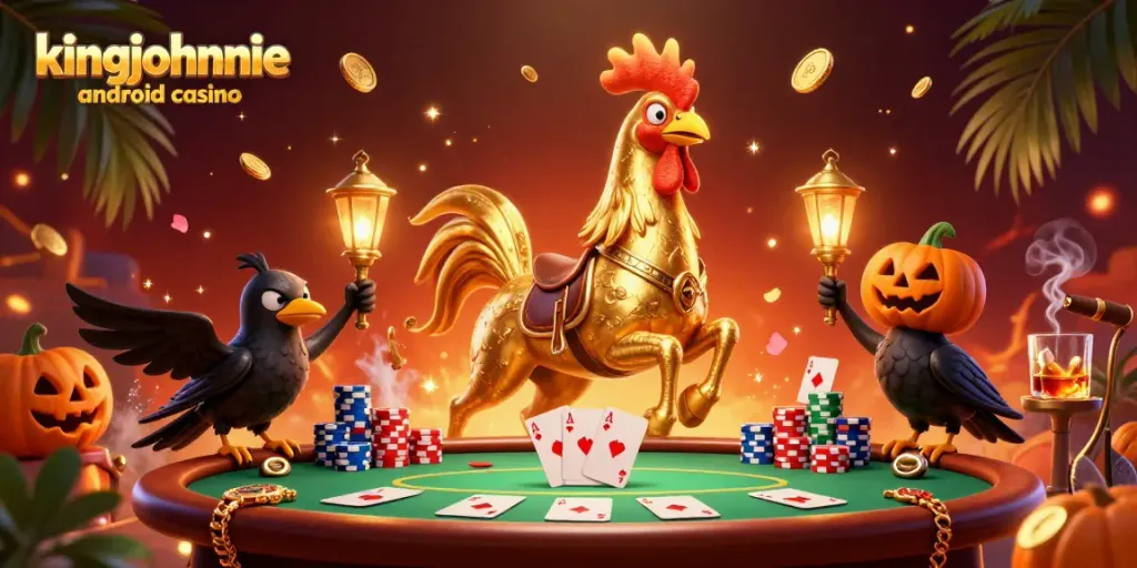 Experience the excitement of kingjohnnie android casino with vibrant visuals, poker action, and dynamic characters.