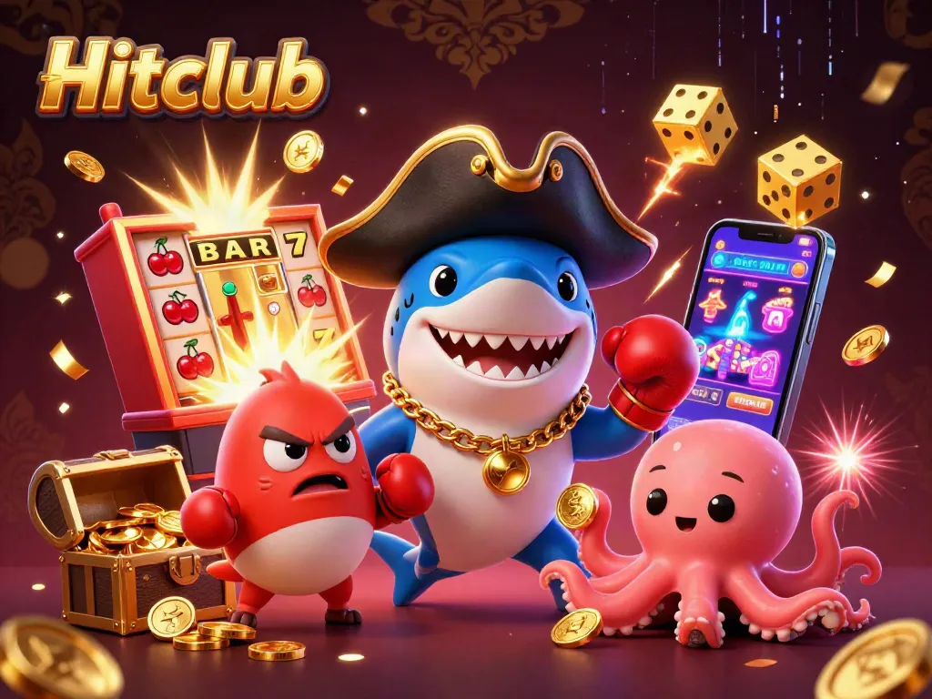 Hitclub offers exciting gameplay with a pirate shark, pufferfish, and octopus creating jackpot magic.