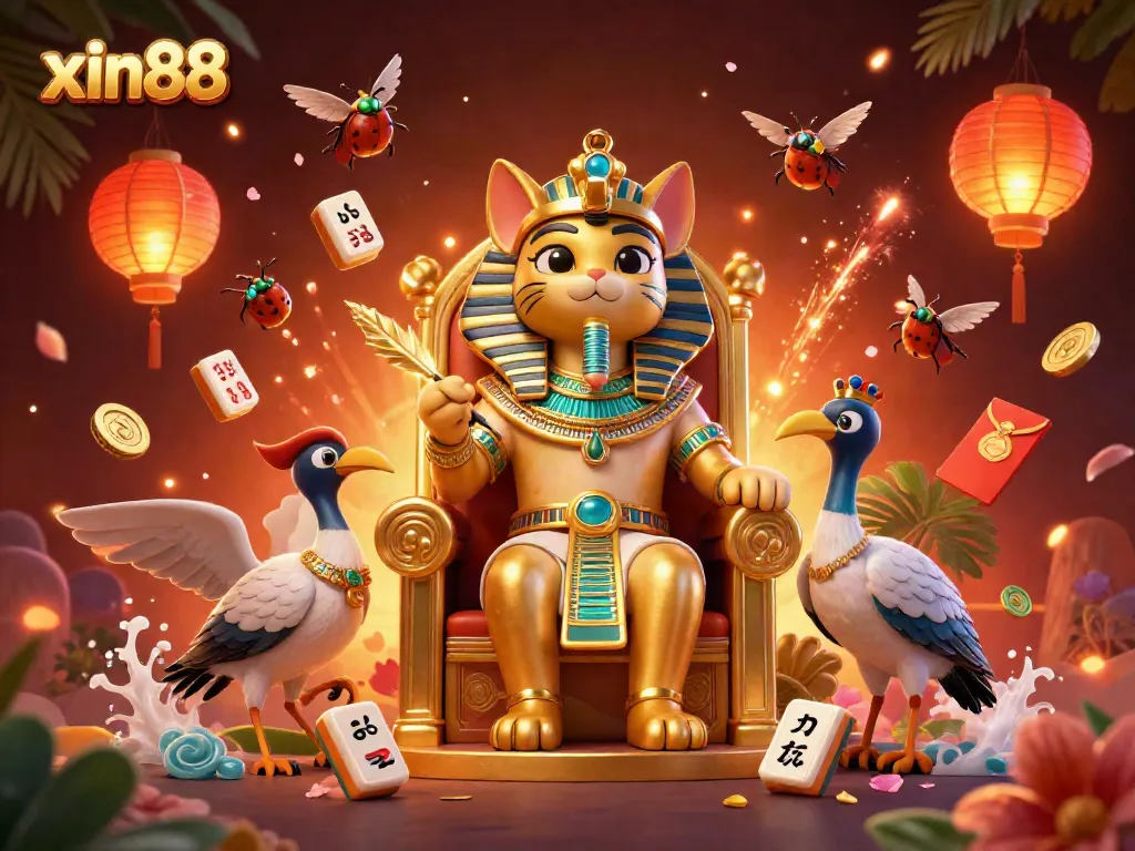 Engage with xin88 in an immersive 3D casino scene featuring unique characters and vibrant game elements.