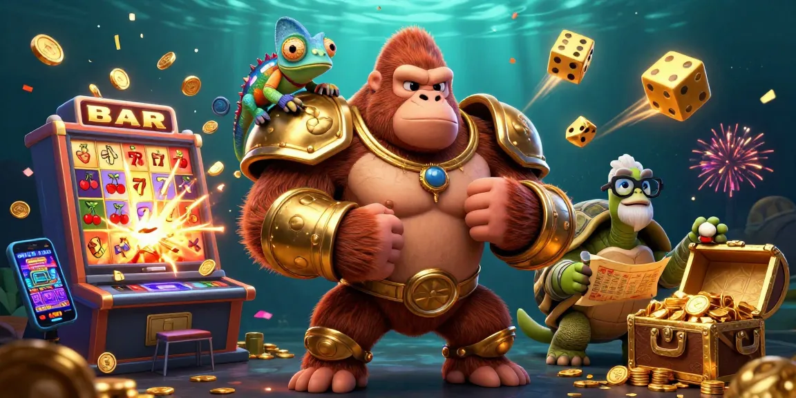 Experience thrilling action at 8KBET with our vibrant casino scene featuring unique characters and dynamic elements.