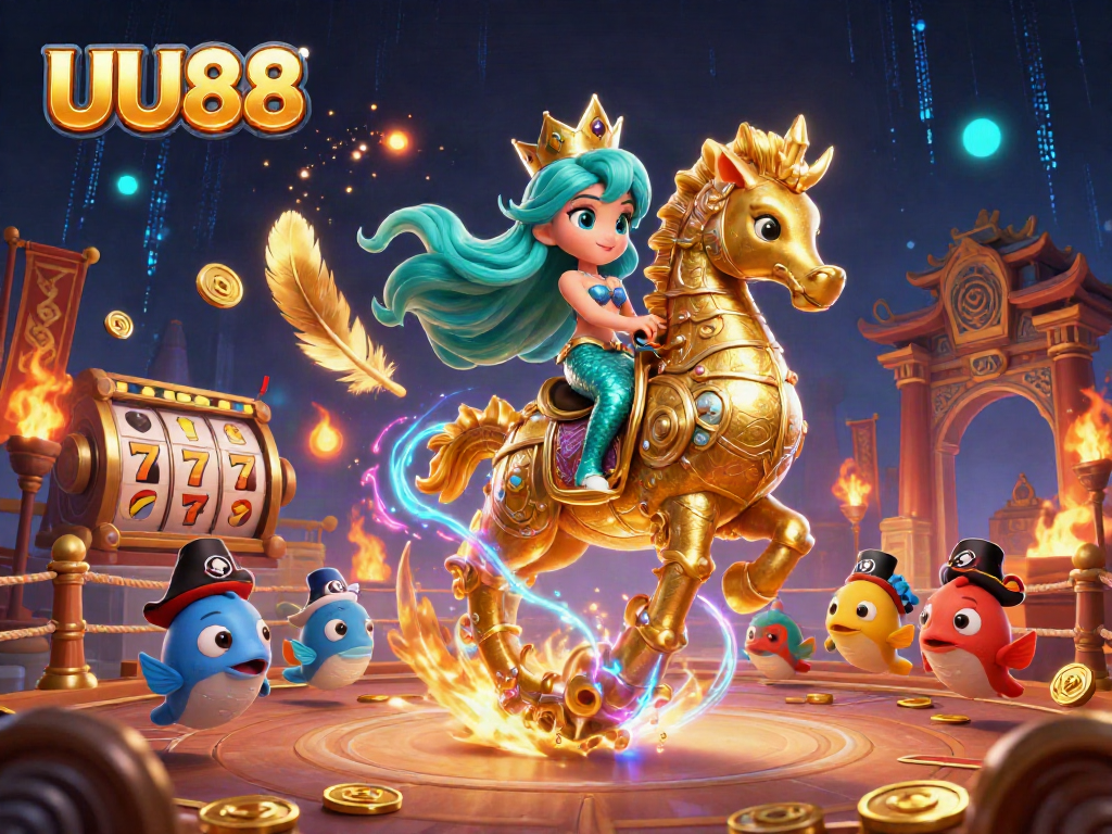 UU88 brings an adventurous gaming experience with 3D characters and vibrant casino elements.